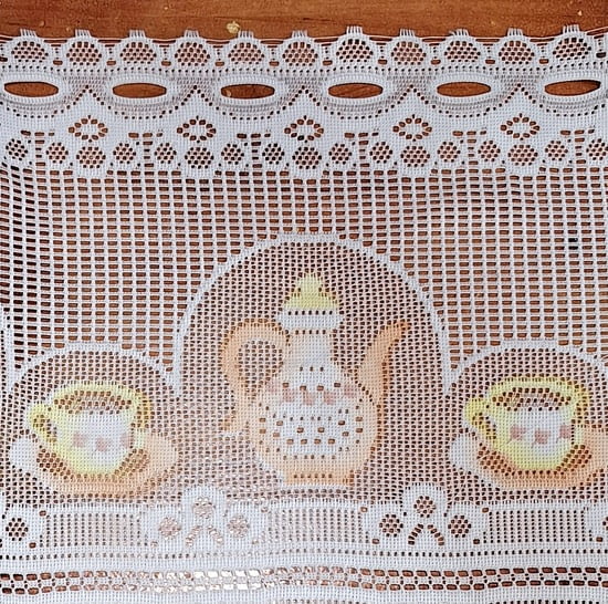 Tela por metros bandó encaje naranja 42 - 4