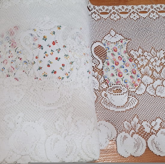 Tela por metros bandó encaje jarrones - 2