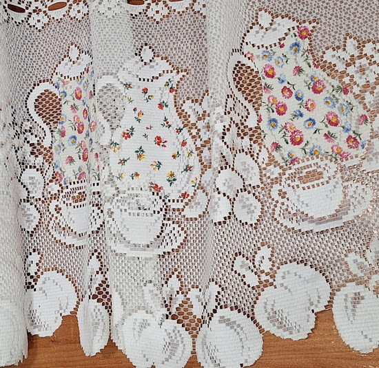 Tela por metros bandó encaje jarrones - 4