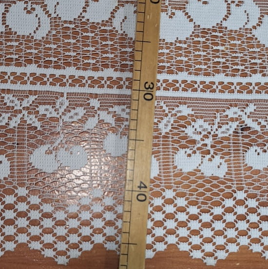 Tela por metros bandó encaje cerezas 45 cm - 4