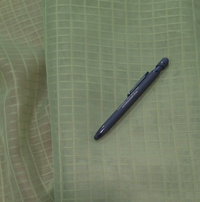 Tela por metros visillo cuadritos verdes 150 - 2