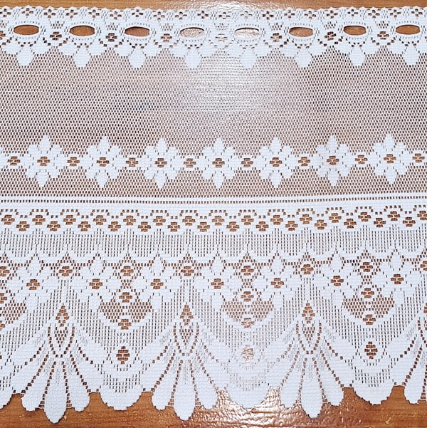 Tela por metros bandó encaje flores