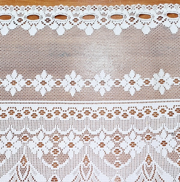 Tela por metros bandó encaje flores - 3