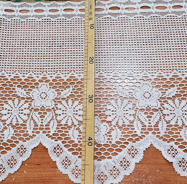 Tela por metros bandó encaje con ondas - 1