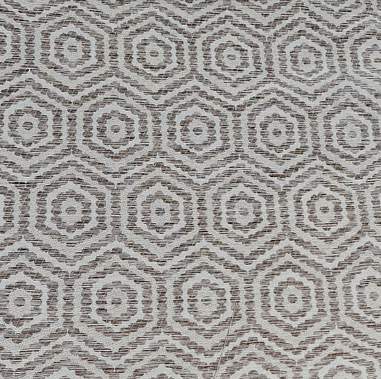 Tela jacquard dibujos geométricos color visón - 3