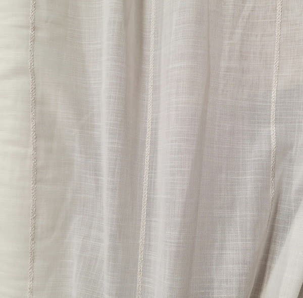 Tela visillo blanco rayitas chenilla - 2