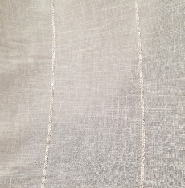 Tela visillo blanco rayitas chenilla - 3