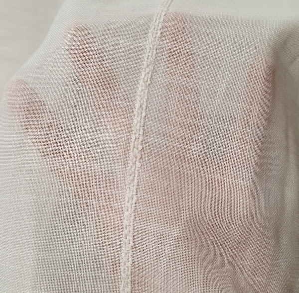 Tela visillo blanco rayitas chenilla - 4