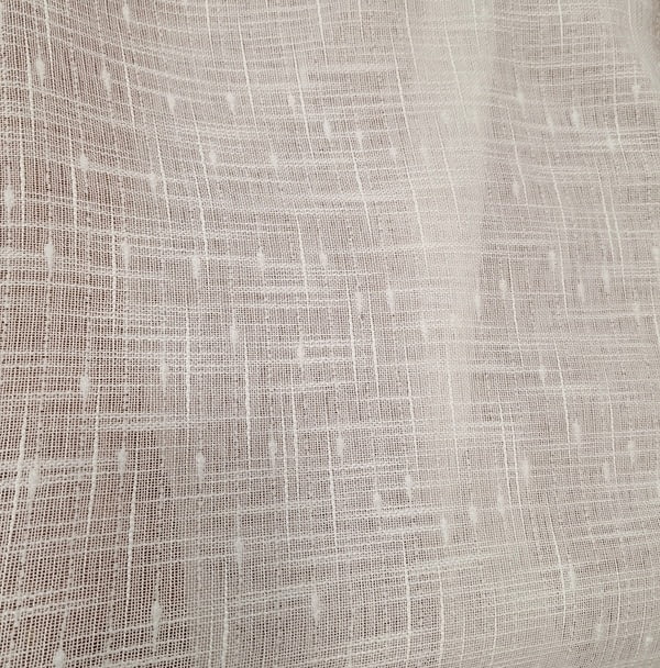 Tela visillo blanco rústico nudos - 3