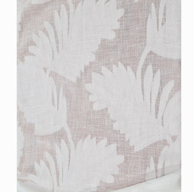 Retal visillo blanco hojas grandes 115 x 300 - 4