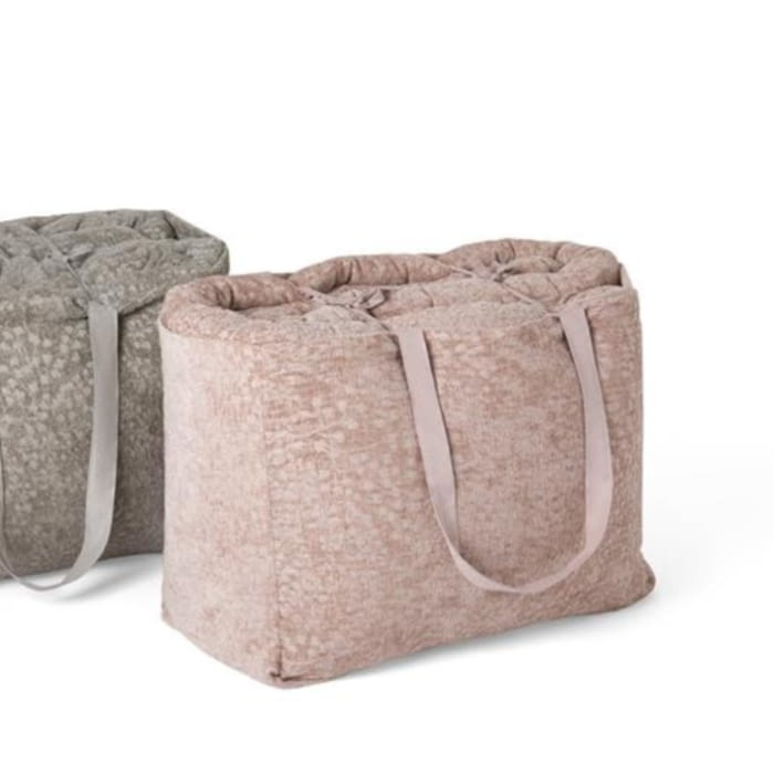 Edredón rosa de chenilla con labrado - 2