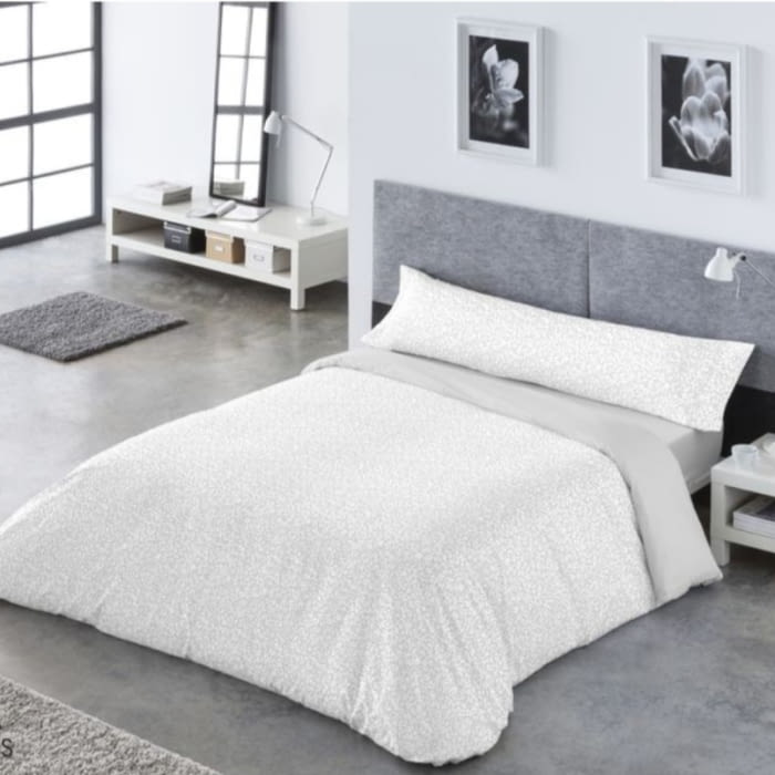 Juego de Funda nórdica gris huellas