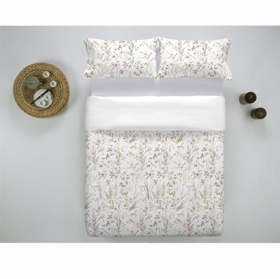 Fundas nórdicas percal florecitas Madelia. Cama 135, 180