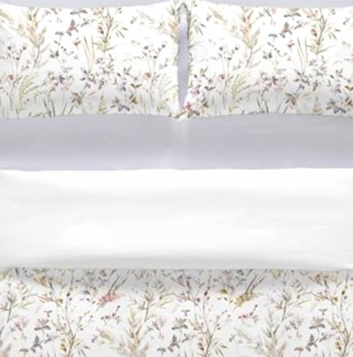 Fundas nórdicas percal florecitas Madelia. Cama 135, 180 - 1