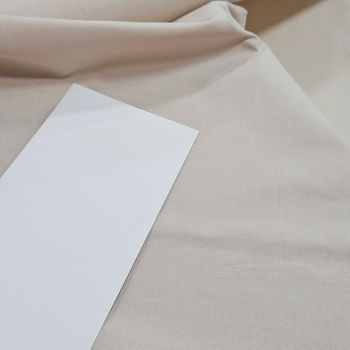 Retal por metros de tela beige lino 88 cm - 1