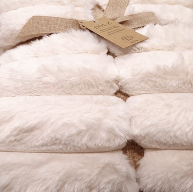 Manta amorosísima pelo crudo y sherpa 130 x 170 - 2