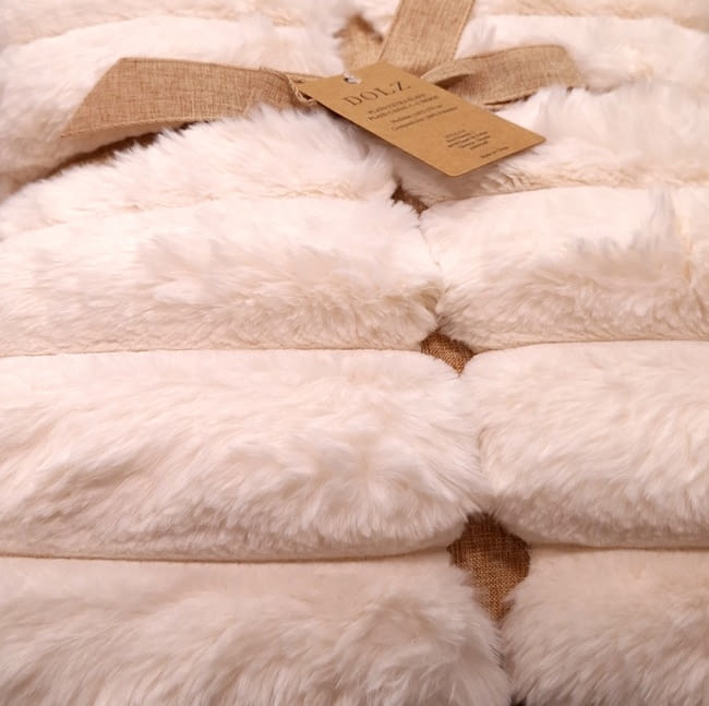 Manta amorosísima pelo crudo y sherpa 130 x 170 - 2