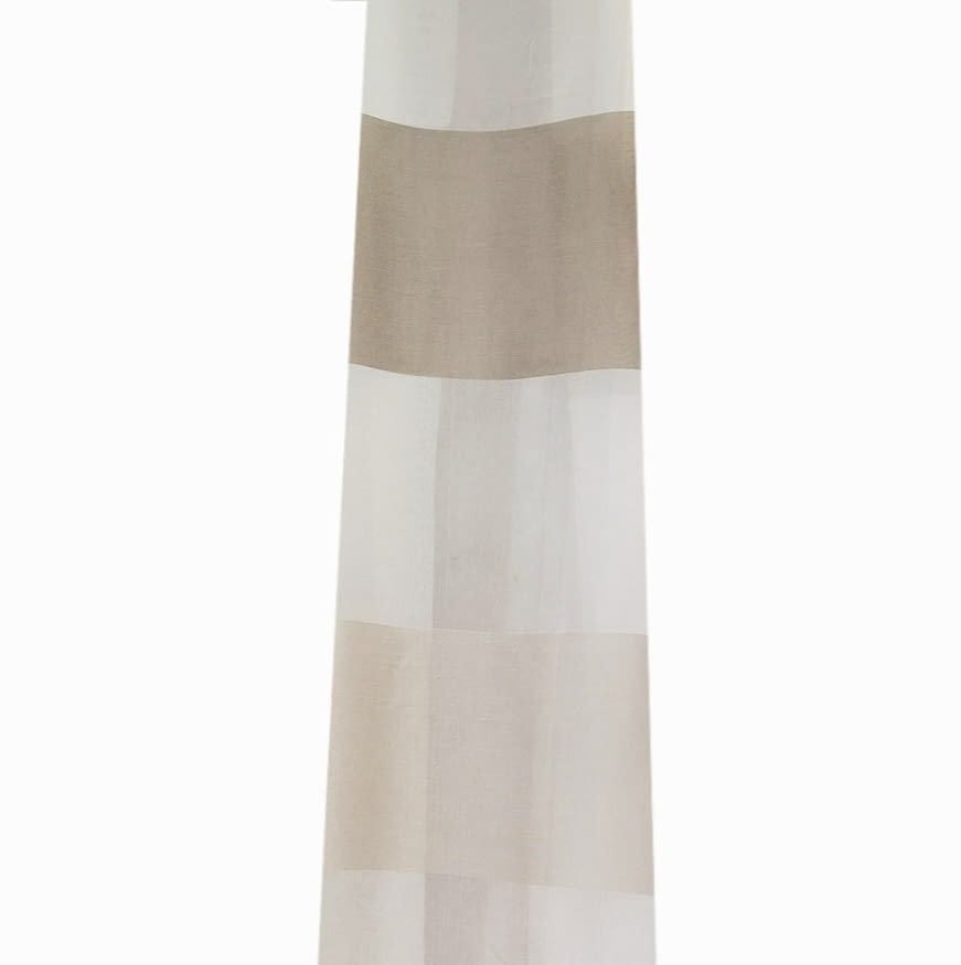 Tela visillo franjas beige y tostado luxury