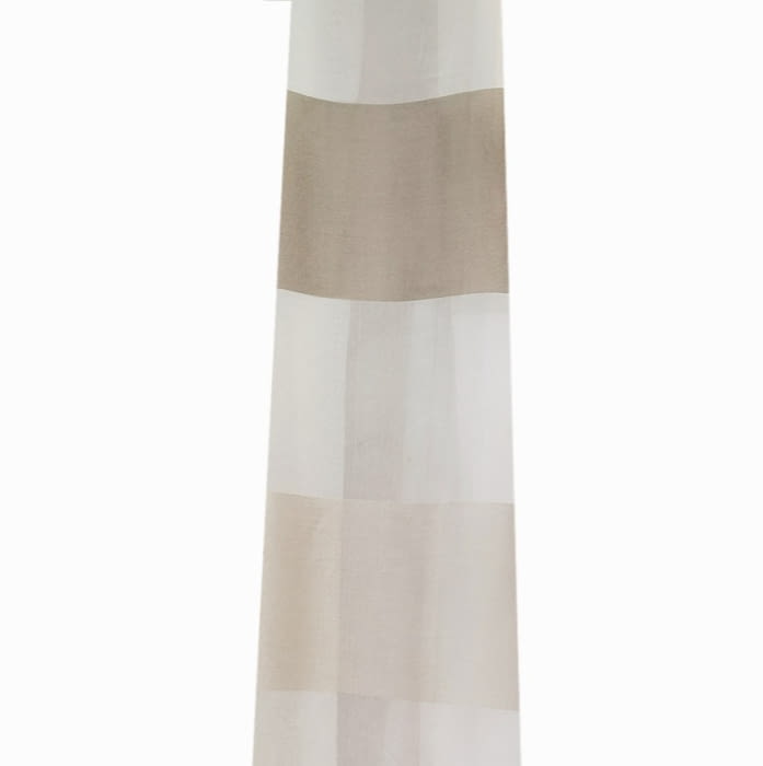 Tela visillo franjas beige y tostado luxury