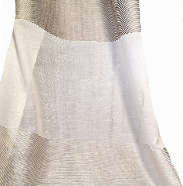Tela visillo franjas beige y tostado luxury - 2