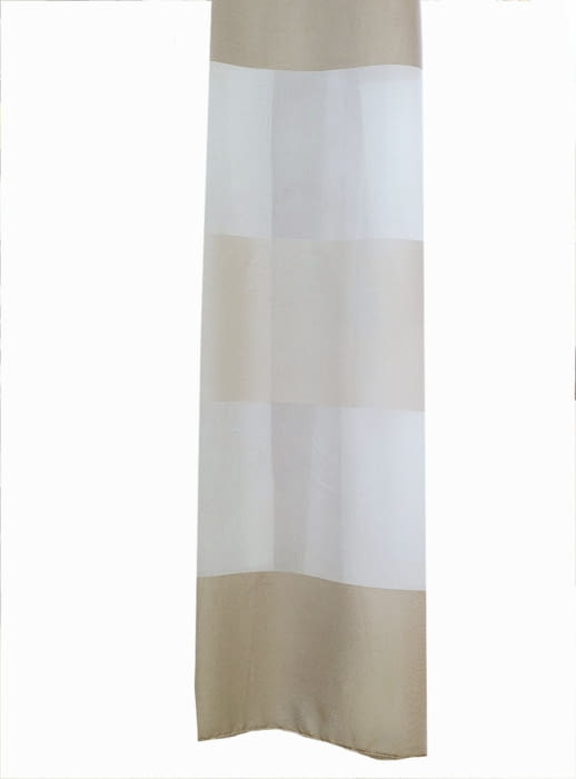 Tela visillo franjas beige y tostado luxury - 5