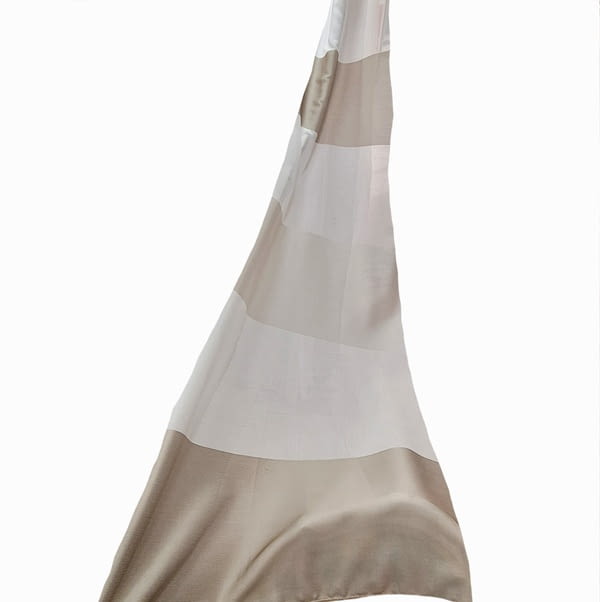 Tela visillo franjas beige y tostado luxury - 5