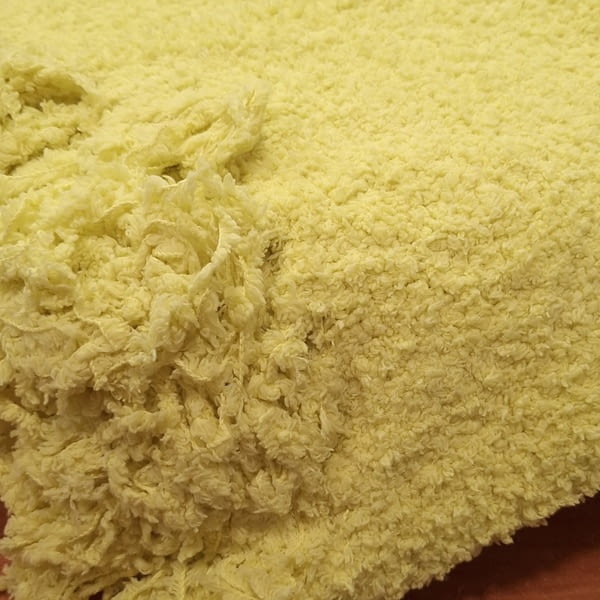 Manta esponjosa amarillo flúor 120 x 170 - 3