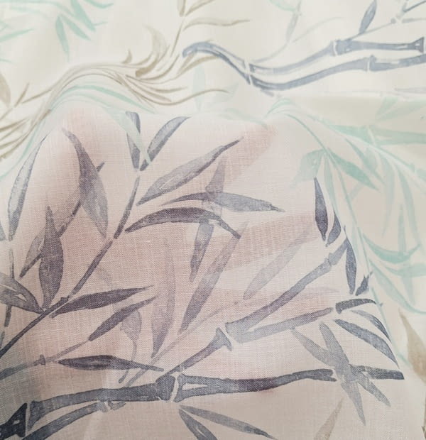 Tela visillo bambú azules - 2