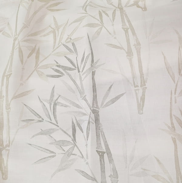 Tela visillo bambú gris y beige - 2