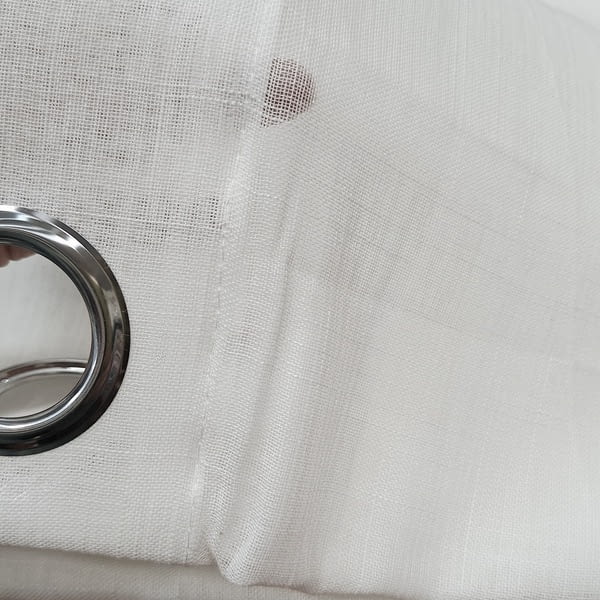 Visillo confeccionado liso blanco - 1