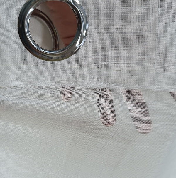 Visillo confeccionado liso blanco - 2