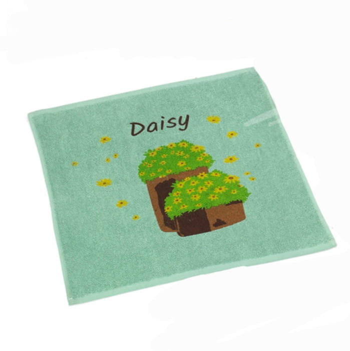 Paño de cocina verde agua macetas