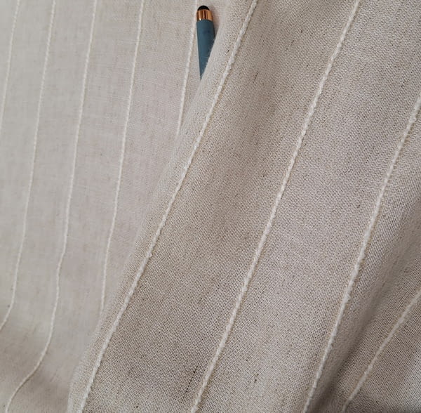 Tela visillo lino cadeneta cruda - 2