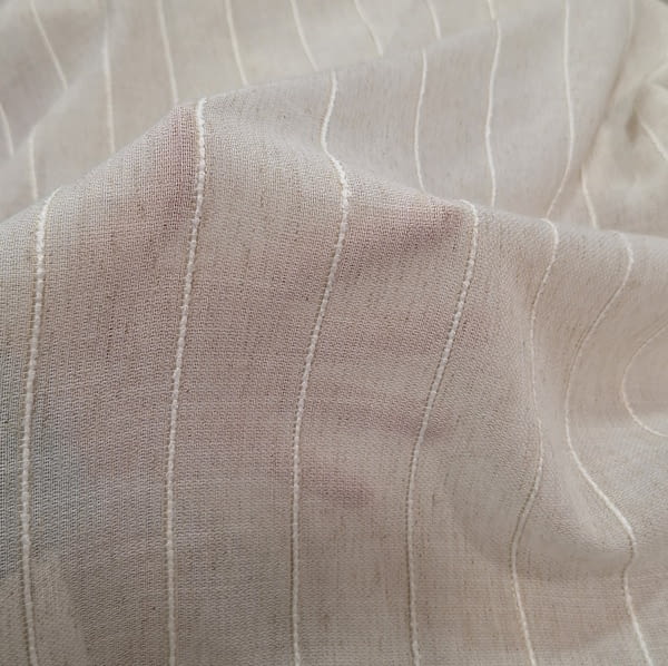 Tela visillo lino cadeneta cruda - 3