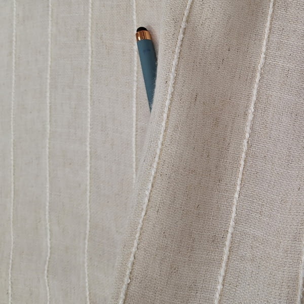 Tela visillo lino cadeneta cruda - 5