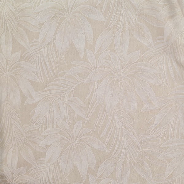 Tela por metros jacquard beige hojas selva