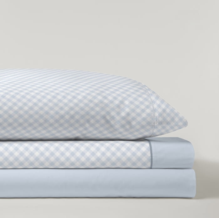 Sábanas Coralina vichy cuadros azul - 2