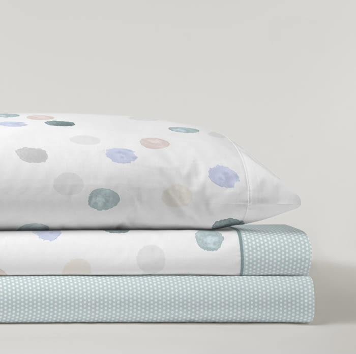 Sábanas Coralina lunares verdes - 1