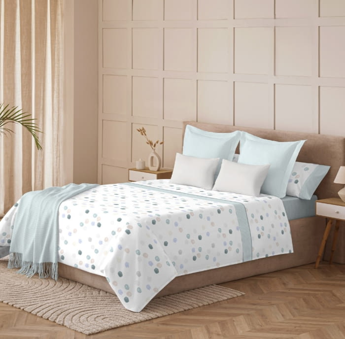 Sábanas Coralina lunares verdes - 2