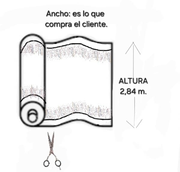 Tela visillo de cocina lino blanco con cubiertos - 6