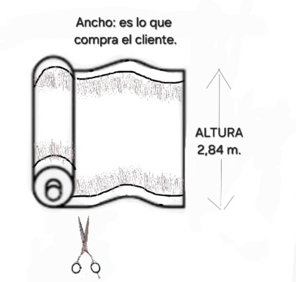 Tela visillo de cocina lino blanco con cubiertos - 6