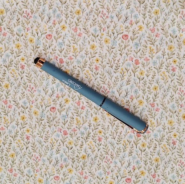 Tela visillo florecitas verde, amarillo,  rosa - 2