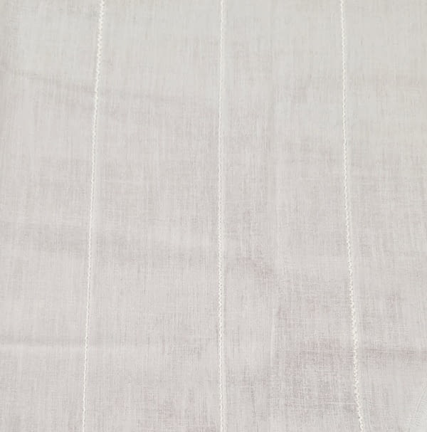 Retal tela visillo blanco rayitas 1,85 x 3,25 - 4