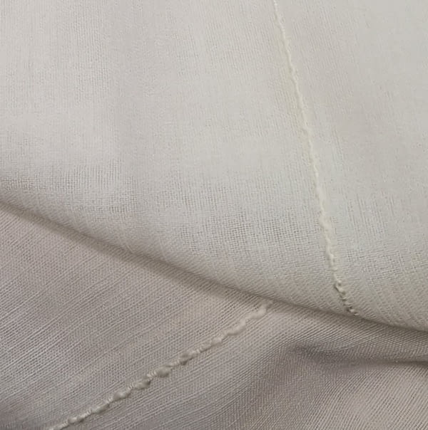 Retal tela visillo blanco rayitas 1,85 x 3,25 - 6