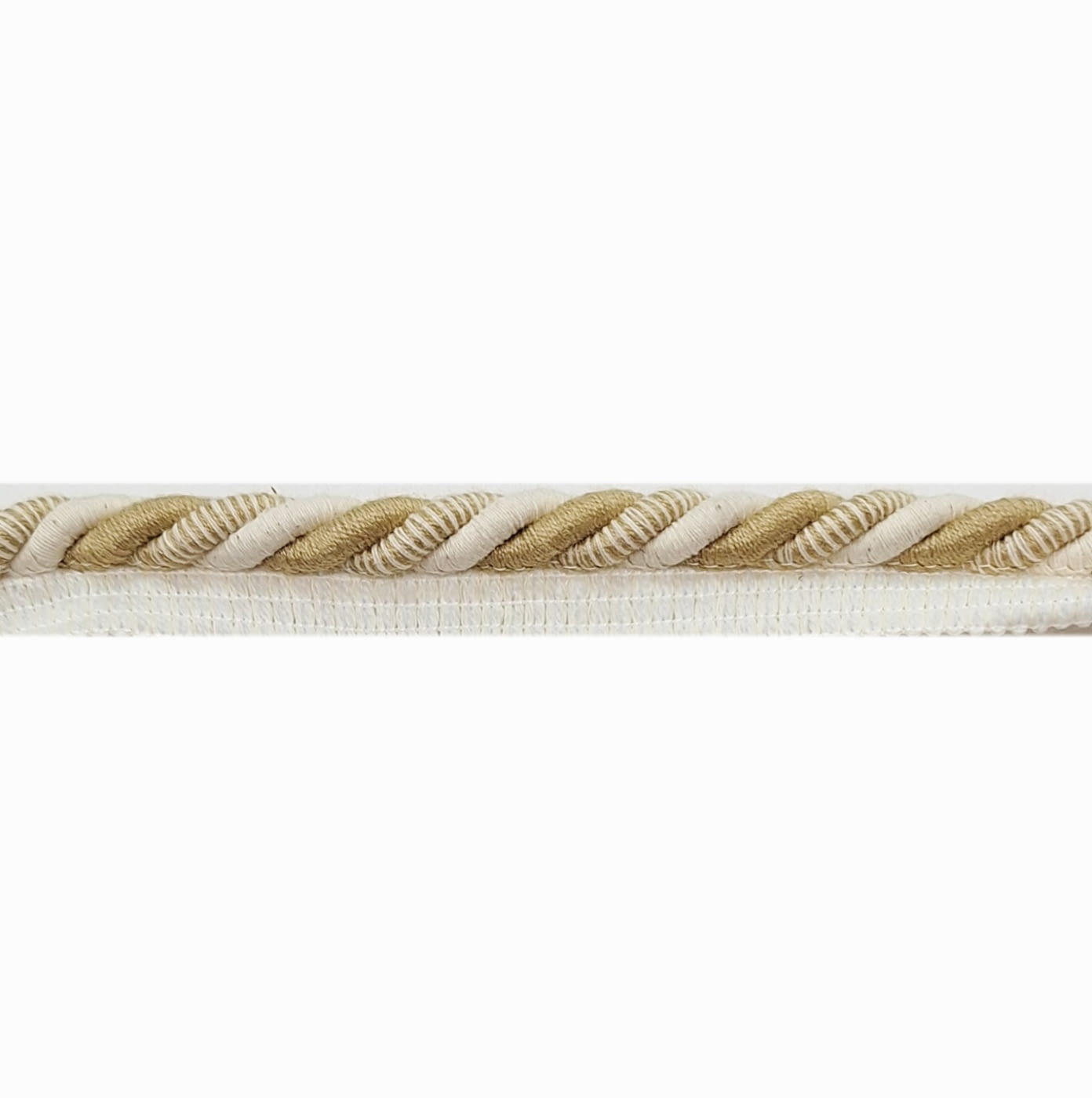 Cordón con pestaña de algodón crudo