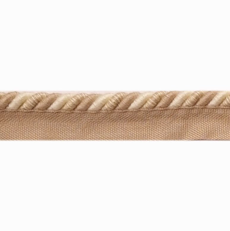 Cordón con pestaña de algodón crudo tostado