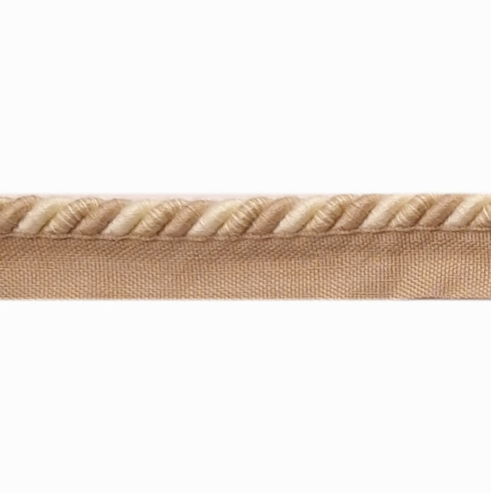 Cordón con pestaña de algodón crudo tostado