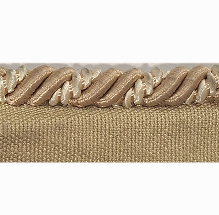 Cordón con pestaña brillante tostado - 1