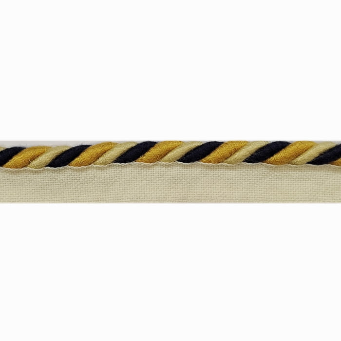 Cordón de algodón con pestaña amarillo y azul - 2