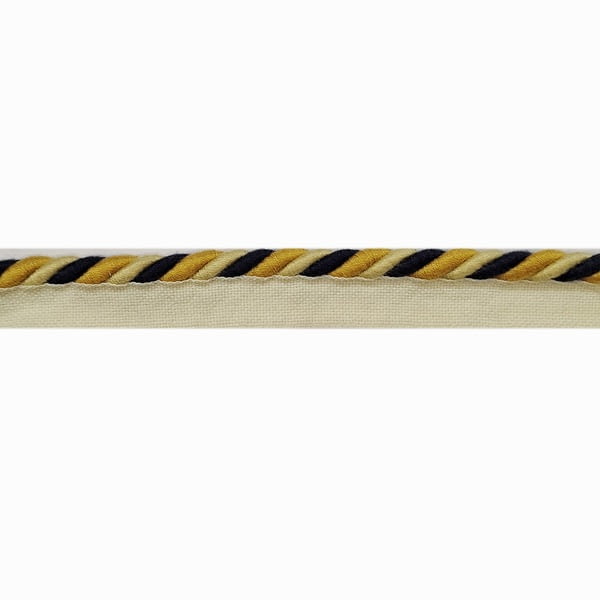 Cordón de algodón con pestaña amarillo y azul - 3